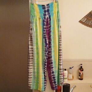 Tie-Dye‎ Wide-Leg Pants. Sz.L